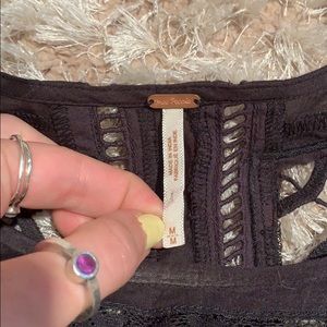 Free People Dresses - Free people black short sleeve dress Free People Dresses - Free people black short sleeve dress